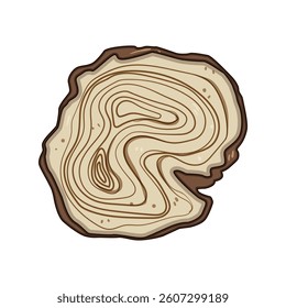 forest tree rings cartoon. research data, study science, core sample forest tree rings sign. isolated symbol vector illustration