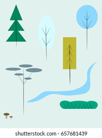 Forest tree. Vector illustration.