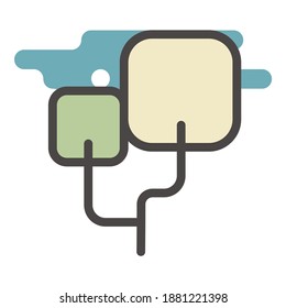 Forest Tree Vegetation Flat Icon Isolated On White Background