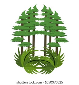 Forest trees cartoon