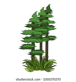 Forest trees cartoon