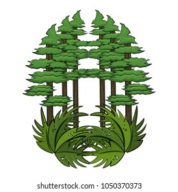 Forest trees cartoon