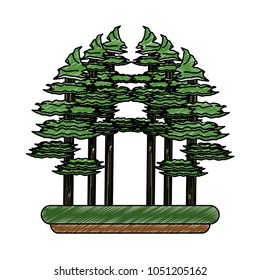 Forest trees cartoon