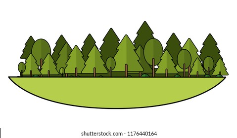 Forest and trees colorful