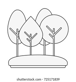 forest trees hill icon image