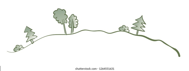 Forest trees horizon