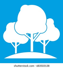 Forest trees icon white
