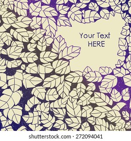 Forest trees leaves vector frame