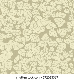 Forest trees leaves vector pattern
