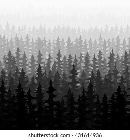 Forest trees. Nature green landscape.