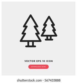 Forest trees vector icon