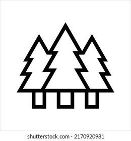 Diseño de símbolo de icono de vector de árboles forestales