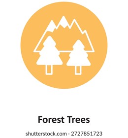 Icono de Vector de árboles forestales que puede modificarse o editarse fácilmente

