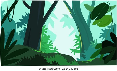 Bosque, vectores, obras de arte, arte digital