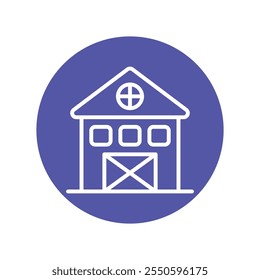 forest Vector Circle Outline Icon . Eps 10 file