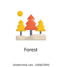 Forest vector flat Icon Design illustration. Miscellaneous Symbol on White background EPS 10 File