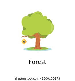 Forest Vector Flat Icon Design illustration Symbol on White background EPS 10 File 