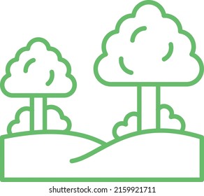 Icono de vector de bosque. Se puede usar para imprimir, móviles y aplicaciones web.