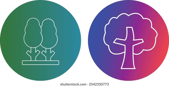 Ilustración de icono de Vector forestal de conjunto de iconos de ecología 