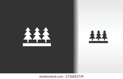 Ilustração De Símbolo Isolado De Vetor, Ícone Ou Sinal De Logotipo Da Floresta