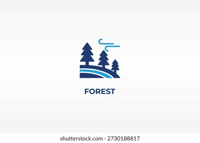 FOREST ilustração de símbolo isolado de vetor, ícone ou logotipo
