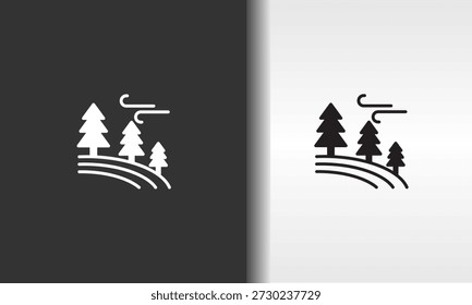 Ilustração De Símbolo Isolado De Vetor, Ícone Ou Sinal De Logotipo Da Floresta