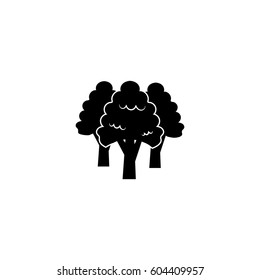 Forest vector icon. Tree sign. A park illustration