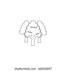 Forest vector icon. Tree sign. A park illustration 
