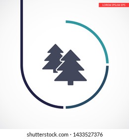 Forest Vector iconVector icon cart with box 10 EPS . Lorem Ipsum Illustration design