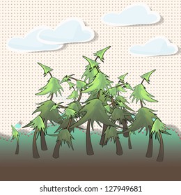 Forest. Vector illustration.