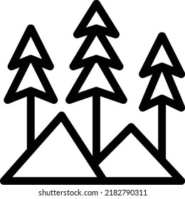 forest Vector illustration on a transparent background. Premium quality symmbols. Thin line vector icons for concept and graphic design. 
