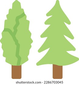 forest  Vector illustration on a transparent background. Premium quality symmbols. Line Color vector icons for concept and graphic design.