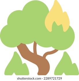 ilustración del vector forestal en un fondo transparente. Símbolos de calidad superior. Iconos vectoriales de color de línea para el concepto y el diseño gráfico. 

