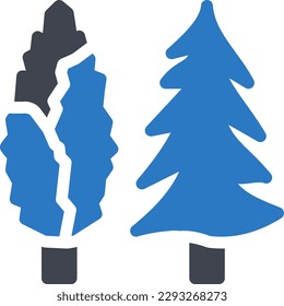forest Vector illustration on a transparent background. Premium quality symmbols. Glyphs vector icons for concept and graphic design.