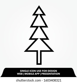 Forest Vector line icon design