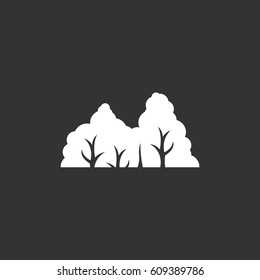 Forest vector logo illustration isolated sign symbol. Icon pictogram for web graphics