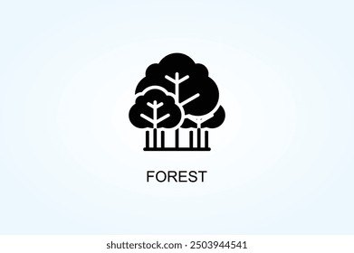Forest Vector Or Logo Sign Symbol Illustration