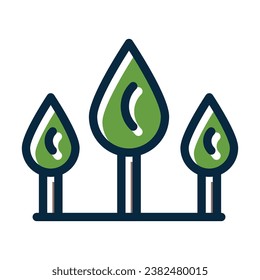 Forest Vector Thick Line Filled Dark Colors Icons For Personal And Commercial Use.
