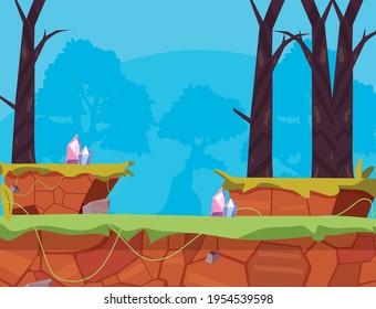 forest videogame scene day landscape