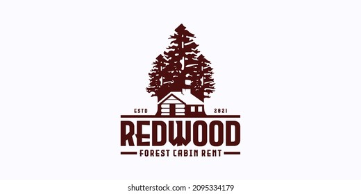 forest view with cabin for village house rent logo