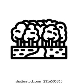forest walk autumn season line icon vector. forest walk autumn season sign. isolated contour symbol black illustration