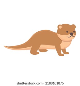 Forest weasel icon cartoon vector. Cute animal. Mammal pet