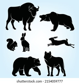 Forest Wildlife Animal Vector Illustration collections