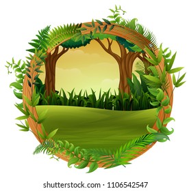 The forest in wood circle
