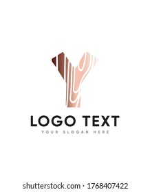Forest wood modern style letter type Y logo template, Vector logo for business and company identity 
