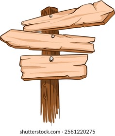 Forest wood sign board frame for game cartoon doodle style drawing