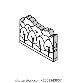 forest wood timber isometric icon vector. forest wood timber sign. isolated symbol illustration