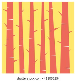 Forest Woods Art (Flat Vector Illustration)