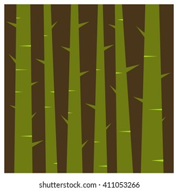 Forest Woods Art (Flat Vector Illustration)