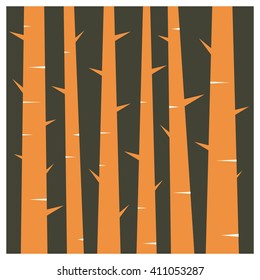 Forest Woods Art (Flat Vector Illustration)